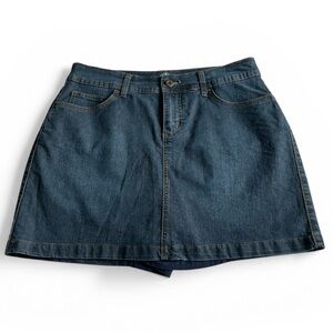 St. John's Bay Mini Denim Skirt with Shorts Liner